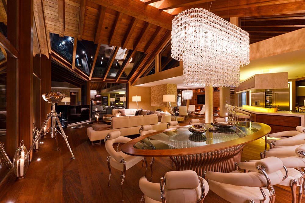 Dining Space, Luxury Boutique Chalet in Zermatt