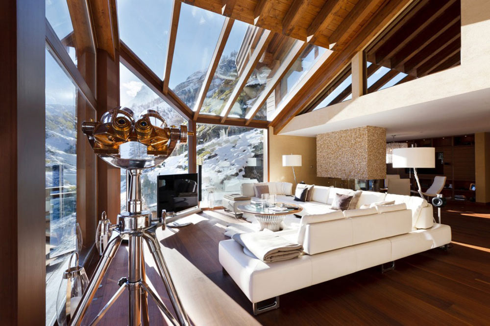 Sofas, Living Space, Luxury Boutique Chalet in Zermatt