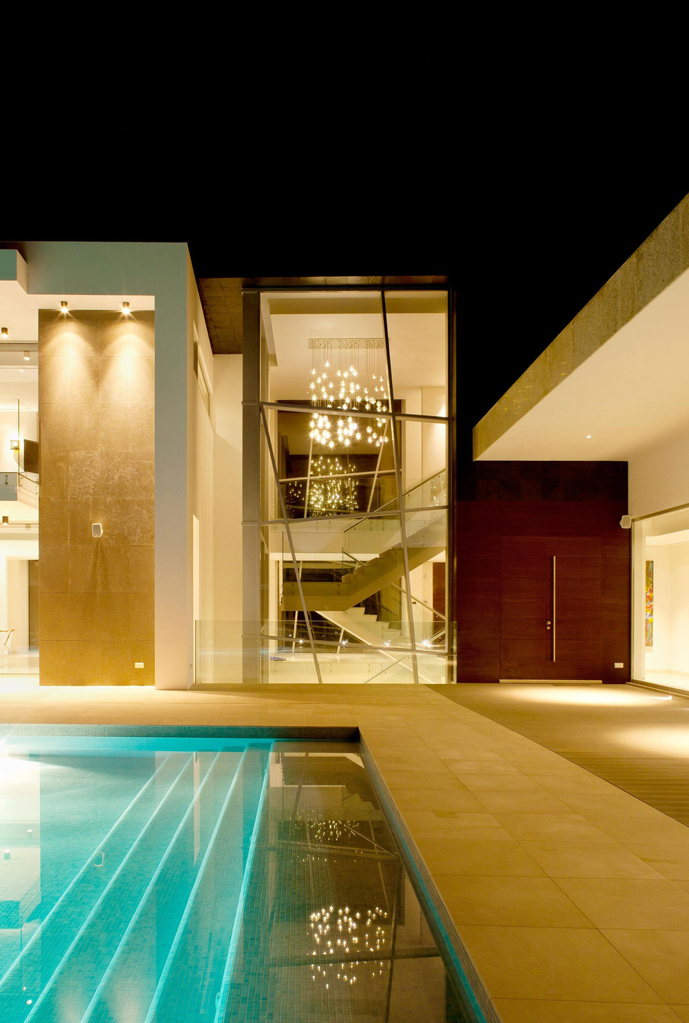 Glass Walls, Pool, Family House in Portugal