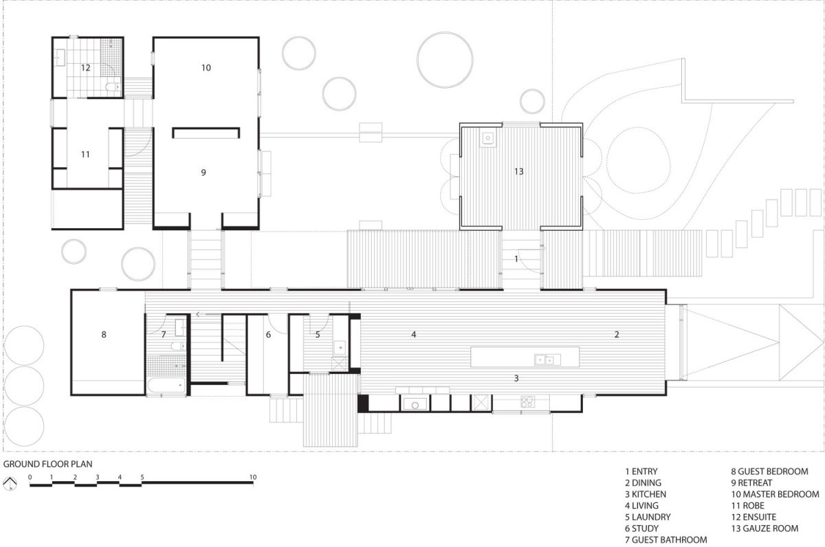 Ground Floor Plan, Seaview House in Barwon Heads, Australia by Jackson Clements Burrows