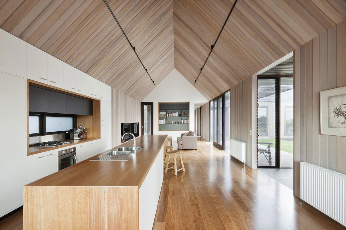 Kitchen Island, Seaview House in Barwon Heads, Australia by Jackson Clements Burrows