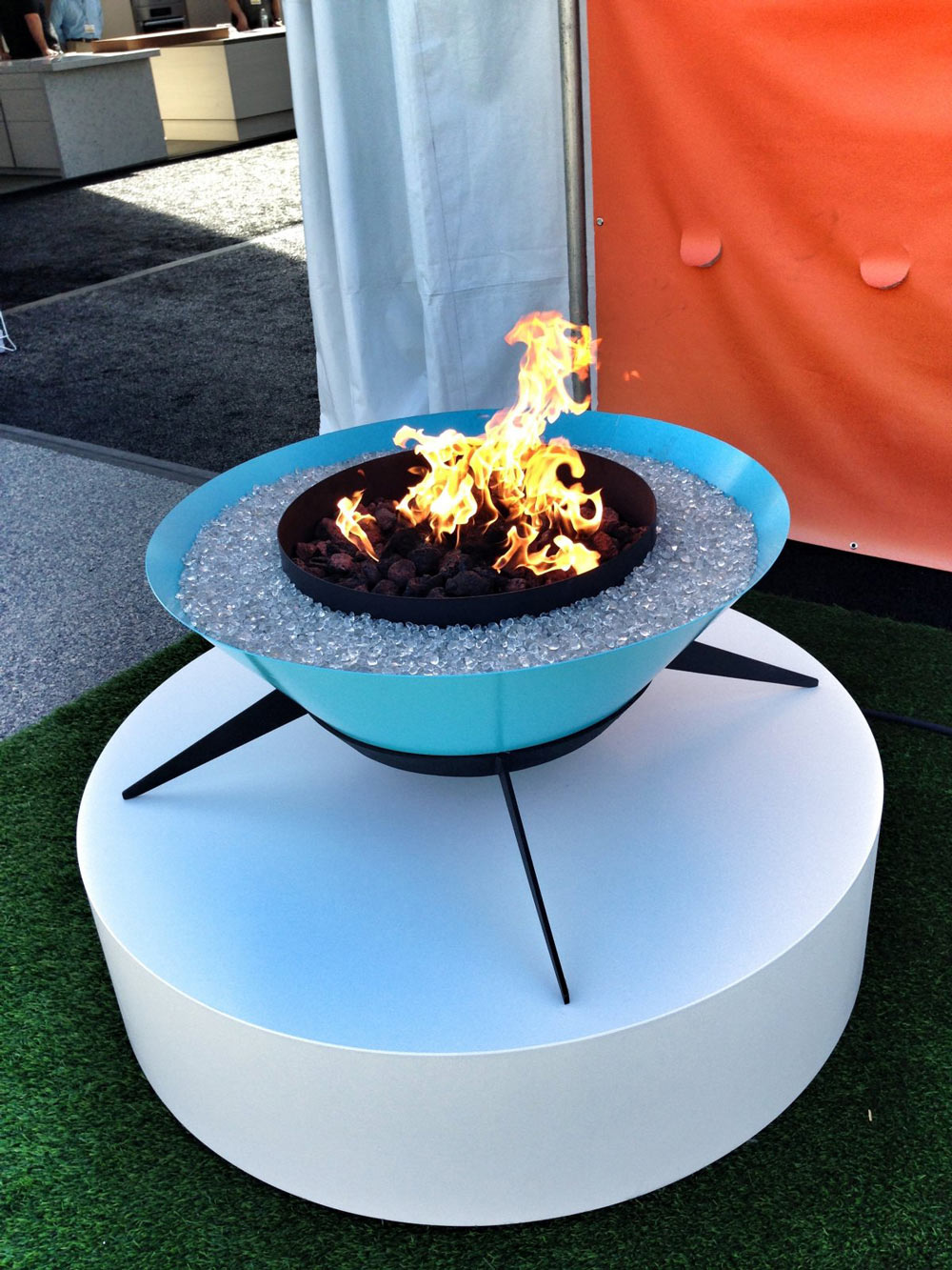 Blue Outdoor Fireplace, Astrofire by Modfire