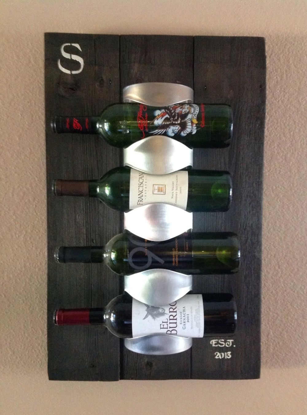 Personalized Reclaimed Wood Wine Rack