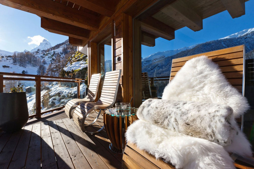 Balcony, Luxury Boutique Chalet in Zermatt
