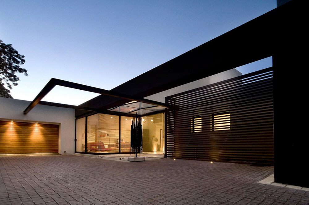 Evening, Garage, Driveway, Exquisite Modern Home in Cape Town