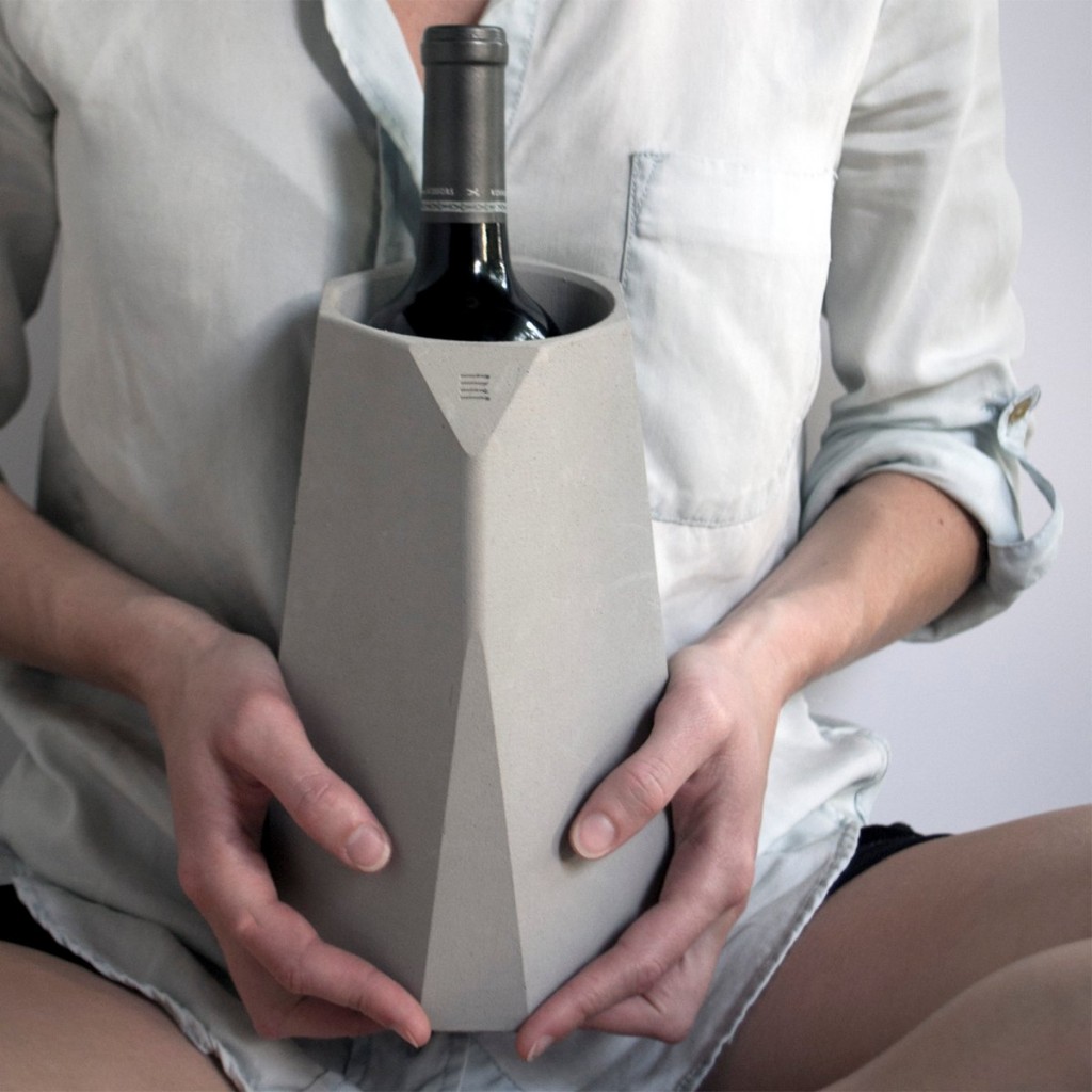 Stackable Concrete Wine Cooler by Francisco Corvi